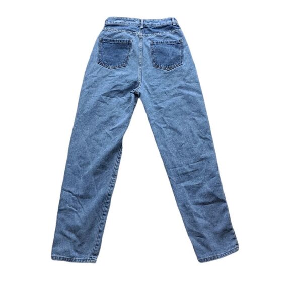 Shein Patchwork Mom Jeans High-Rise Patchwork Jeans color block jeans Small - Picture 2 of 10